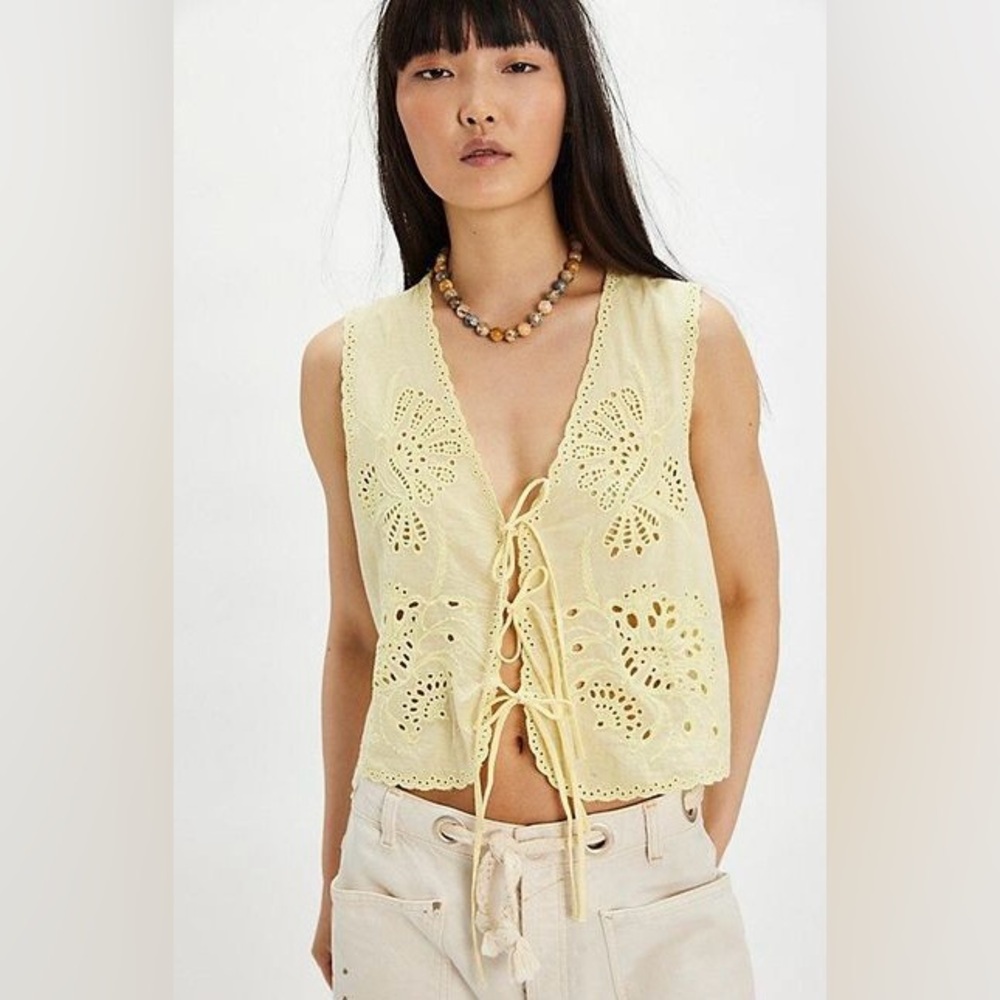 Free People Sweet Escape Top in Summer Lemonade size Large NWT